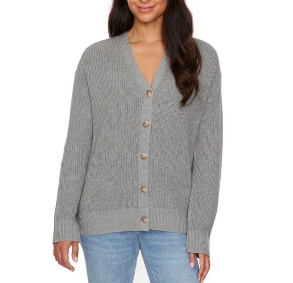✨2/$30✨ Hudson Gray Button Up Cardigan Sweater Small Chunky Knit Cozy